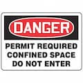 Accuform Danger Sign, 10" Height, 14" Width, Plastic, Rectangle, English MCSP058VP