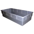 Zoro Select Storage Tote, Gray, Plastic, 48 1/2 in L, 23 in W, 13 1/2 in H, 65 gal Volume Capacity BC-4721