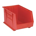 Quantum Storage Systems Hang & Stack Storage Bin, Red, Polypropylene, 18 in L x 11 in W x 10 in H, 75 lb Load Capacity QUS260RD