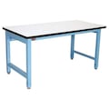 Pro-Line Bolted Workbench, Laminate, 72 in W, 30 in to 36 in Height, 5,000 lb, Straight HD723030PL-L14
