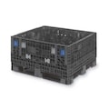 Orbis Black Collapsible Bulk Container, Plastic, 28.9 cu ft Volume Capacity 906033