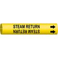 Brady Pipe Marker, Steam Return, Y, 3/4to1-3/8 In 4130-A