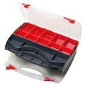 Eclipse Compartment Box with 15 compartments, Plastic, 3 in H x 11 in W SB-3428SB