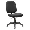 Zoro Select Desk Chair Fabric, Overall Height 20-1/2" Black 1FAL9