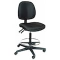 Zoro Select Drafting Chair Height 24-1/2 to 35" Fabric Gray 1FAV5
