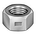 Zoro Select Center-Lock Distorted Thread Reversible Lock Nut, 1/4"-28, Steel, Grade A, Zinc Plated, 7/32 in Ht CLNFI20250-100P