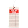 Zoro Select 3-1/8" x 6-1/4" White Inspection Tag, Inspection Record, Pk1000 1HAC1