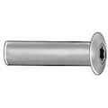 Zoro Select Arch Barrel, 3/8"-16, 2 in Brl Lg, 1/2 in Brl Dia, 18-8 Stainless Steel Plain Z1714