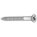 Zoro Select Wood Screw, #5, 3/4 in, Plain Brass Flat Head Phillips Drive, 100 PK U49876.012.0075