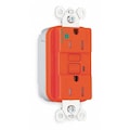 Pass & Seymour GFCI Receptacle, 15A, 125VAC, 5-15R, Red PT1595HGTRRED
