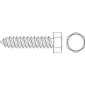 Zoro Select Sheet Metal Screw, #6 x 3/4 in, Zinc Plated Steel Hex Head Slotted Drive, 1430 PK SMHWI0-600750SL-1430P