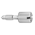 Zoro Select Captive Panel Screw, #10-24 Thrd Sz, 1 in Lg, 1/4 in Thrd Lg, Knurled, Plain 18-8 Stainless Steel 211SS1024