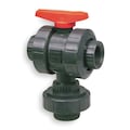 Chemtrol 3/4" FNPT PVC Ball Valve 3-Way True Union T45M3-E 3/4