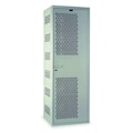 Hallowell Wardrobe Locker, 18 in W, 22 in D, 72 in H, (1) Tier, (1) Wide, Platinum HTA822-1AS-PL