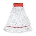 Tough Guy 5in String Wet Mop, 22oz Dry Wt, Clamp/Quick Chnge/Side-Gate Connect, Loop-End, White, Cotton, 1TYX1 1TYX1