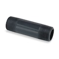 Zoro Select 3" MNPT x 10" TBE PVC Pipe Nipple Sch 80 861-345