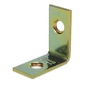 Zoro Select Corner Brace, Brass, 1 x 1/2 In, PK4 1WDF4