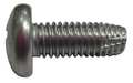 Zoro Select Thread Cutting Screw, #10 x 1/2 in, Plain Stainless Steel Pan Head Phillips Drive, 100 PK U27102.019.0051