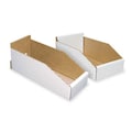 Packaging Of America Corrugated Shelf Bin, White, Cardboard 1W788