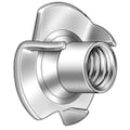 Zoro Select T-Nut, #6-32, Steel, Zinc Plated, 0.1875 in Barrel Dia, 1/4 in Barrel Ht, 100 PK TNUTI0-60-100P