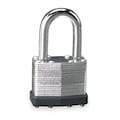 Zoro Select Padlock, Keyed Different, Long Shackle, Rectangular Steel Body, Steel Shackle, 3/4 in W 1XRV1