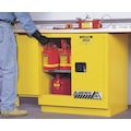 Justrite Sure-Grip EX Flammable Safety Cabinet, 22 Gal., Yellow 892300