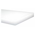Zoro Select Off-White HDPE Sheet Stock 24" L x 12" W x 1.000" Thick 1ZAJ6