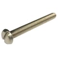 Zoro Select #10-32 x 3/8 in Slotted Pan Machine Screw, Plain Stainless Steel, 100 PK 1ZY29