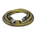 Zoro Select 1-1/2" ID x 20 ft PE Discharge & Suction Hose BK/YL 1ZNB4