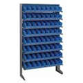 Quantum Storage Systems Steel Pick Rack, 36 in W x 64 in H x 12 in D, 8 Shelves, Blue QPRS-201BL
