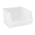 Quantum Storage Systems Hang & Stack Storage Bin, Clear, Polypropylene, 18 in L x 16 1/2 in W x 11 in H QUS270CL