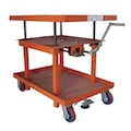 Dayton Scissor Lift Table, 2000 lb. Cap, 24"W, 36"L 11A564