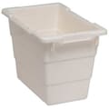 Quantum Storage Systems Cross Stacking Container, White, Polypropylene, 17 1/4 in L, 11 in W, 12 in H TUB1711-12WT