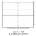 Greene Manufacturing Divider Kit, 8 Comp, 48"Wx24"D, 150/175 Dwr DIV-8-1F6S-4824 -150/175