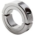 Climax Metal Products Shaft Collar, Clamp, 2Pc, 3/8 In, SS 2C-037-S