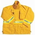 Fire-Dex Turnout Coat, Yellow, XL, Cotton FS1J0591