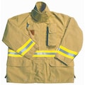 Fire-Dex Turnout Coat, Tan, L, Nomex FS1J057L