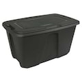 Homz Storage Tote, Gray, Polypropylene, 38 1/8 in L, 24 in W, 18 1/2 in H, 49 gal Volume Capacity 6550GRMCH.04