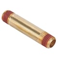 Parker 1/4" MNPT x 2" TBE Brass Long Pipe Nipple VS215PNL-4-20