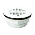 Zoro Select Shower Drain, Compression, PVC, White Grid 133-101