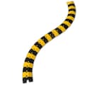 Ultratech Cable Protector, 1 Channel, Black/Yellow, 3/8 in Max Cable Dia, 3 in Wd, 3/4 in Ht, 39 1/2 in Lg 1800