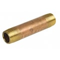 Smith-Cooper 1/2" MNPT x 5" TBE Brass Pipe Nipple Sch 40 4385011280