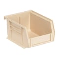 Quantum Storage Systems Hang & Stack Storage Bin, Ivory, Polypropylene, 5 in L x 4 1/8 in W x 3 in H, 8 lb Load Capacity QUS200IV