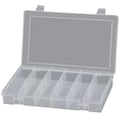 Durham Mfg Compartment Box with 12 compartments, Plastic, 1-3/4" H x 10-13/16 in W SP12-CLEAR