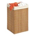 Honey-Can-Do Wäschesammler Bambus - 35,6x35,6x63,5cm Rattan Style Mit Baumwollbeutel