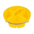 Bucket Boss Bucket Stacker Small Parts Organizer, Fits 5 Gal Buckets, 4 Compartments, Yellow 15051