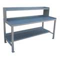 Jamco Workbench with Riser, Steel, 60 in W, 34 in Height, 3,000 lb, Straight WA260GP
