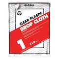 Premier Drop Cloth, Clear, Plastic, 9x12 ft., PK24 16040