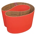 Vsm Abrasive Belt, 60 G, Cer, 10 x 70-1/2", PK10, Coated, 10" W, 70-1/2" L, 60 Grit, Medium, Ceramic, Red 291182