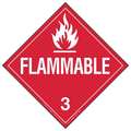 Labelmaster Placard, 10-3/4inx10-3/4in, Flammable, PK10 19UA61